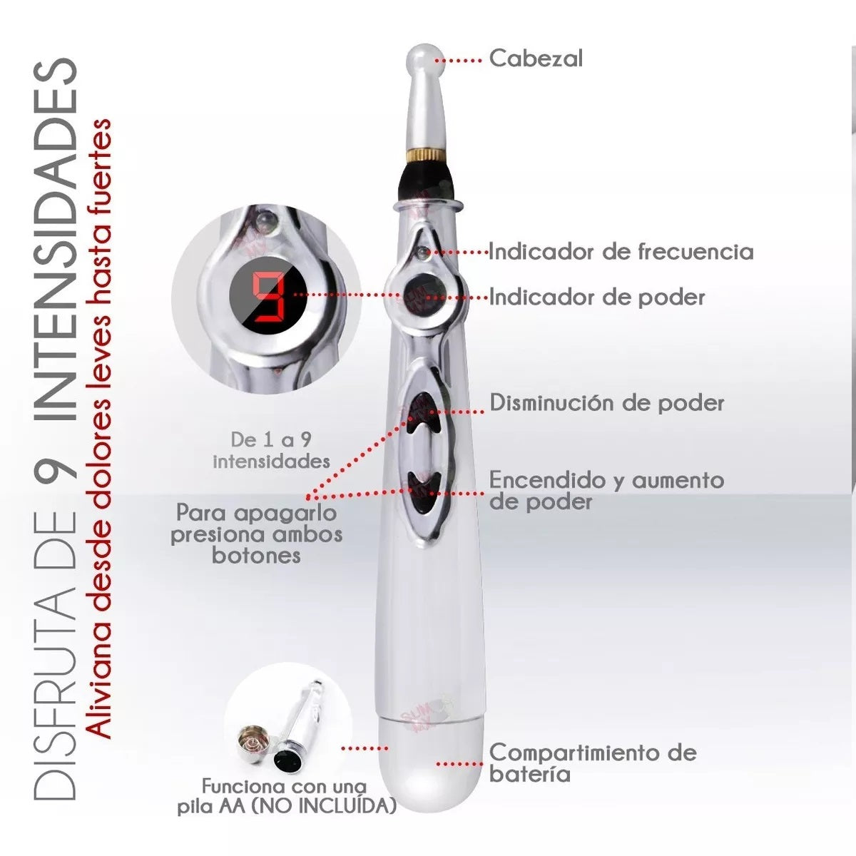 Pluma Masajeadora Acupuntura para Mamá
