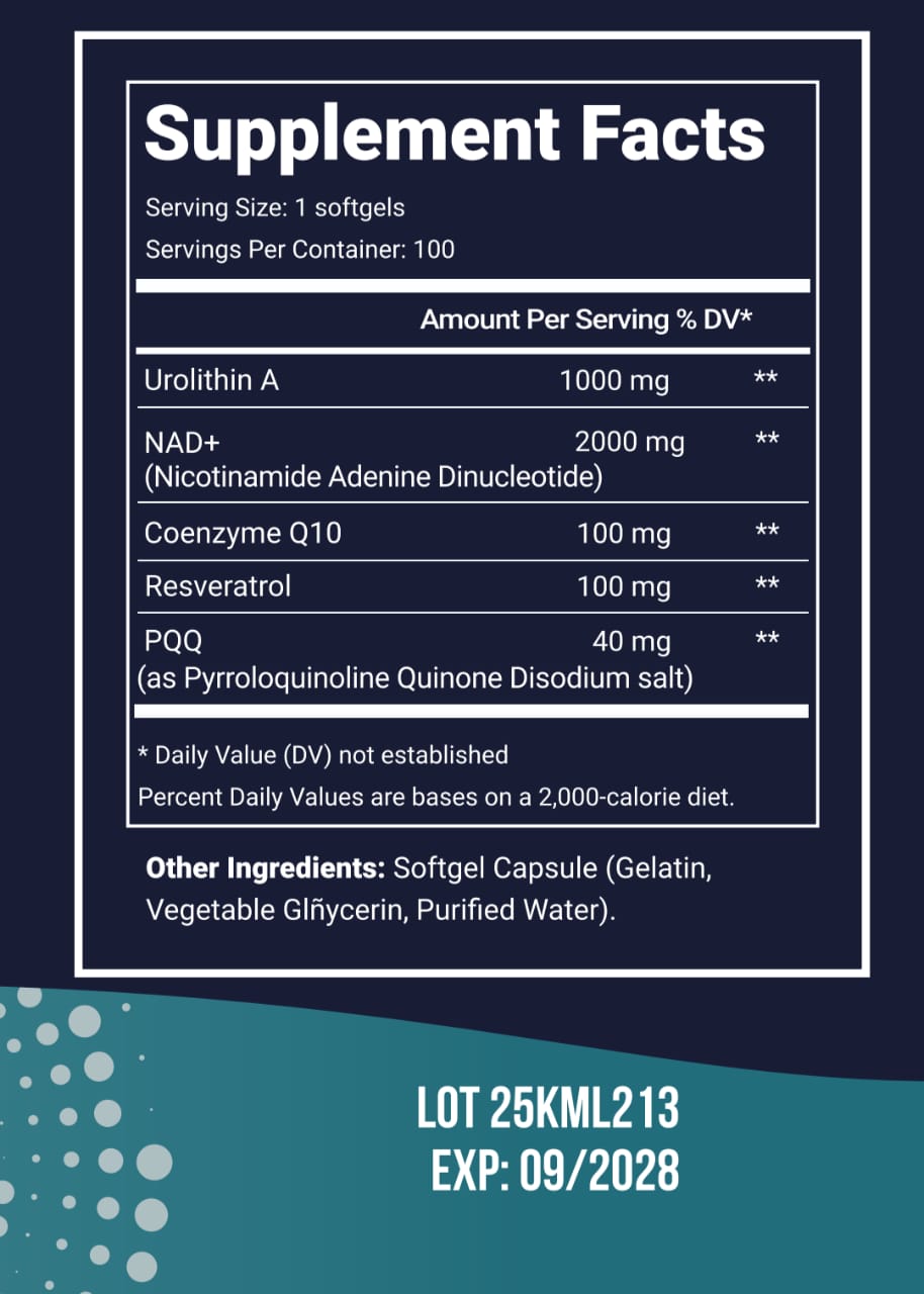 Urolitina A NAD+ para la Vitalidad de Mamá