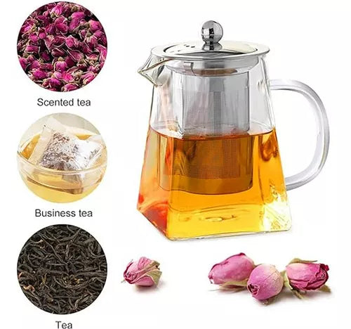 Tetera de Vidrio con Infusor Premium