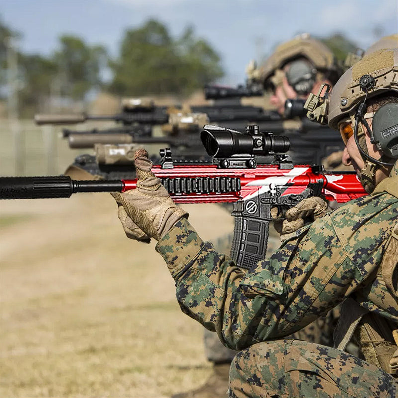 Rifle Hidrogel M416 Laser Linterna Mira