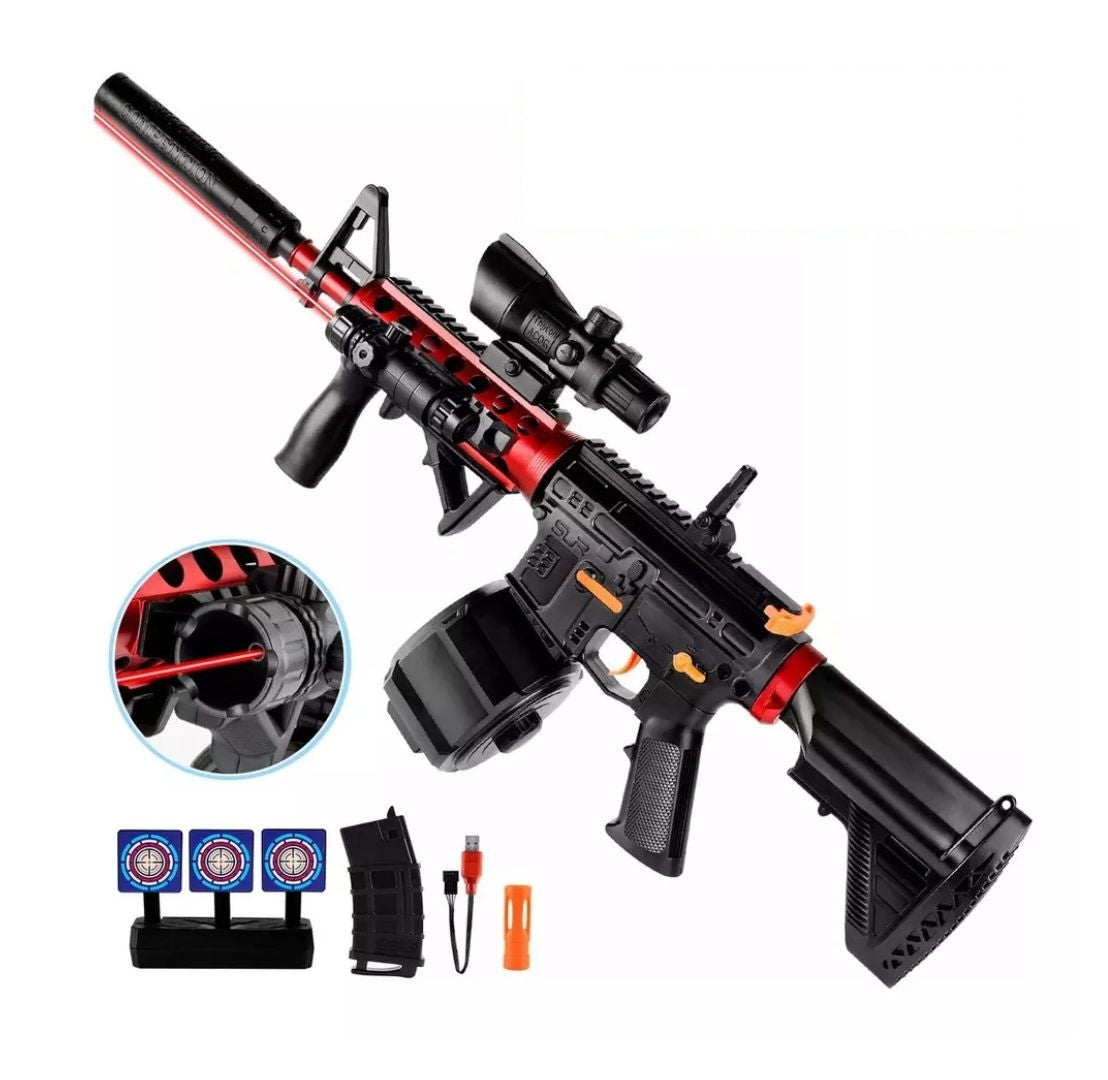 Rifle Hidrogel M416 Laser Linterna Mira